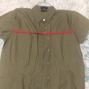 Green shirt with red line! Wares by Ishyu